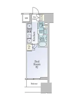 ルフォンブランシェ品川南大井【13階】の間取り