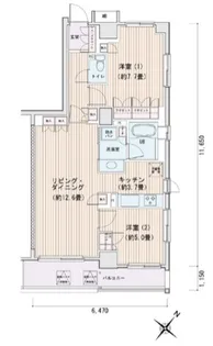 エスティメゾン豊洲レジデンスE【6階】の間取り