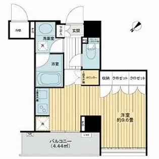 クオリア銀座やま祢ビル【10階】の間取り