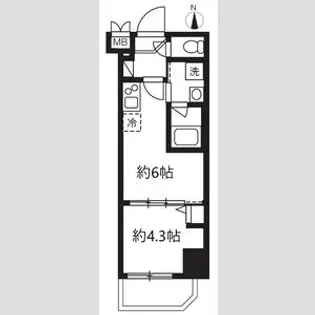 ハーモニーレジデンスグローバルキャピタル【2階】の間取り