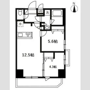ハーモニーレジデンスグローバルキャピタル【12階】の間取り
