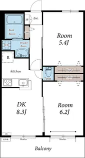 フロントハウス【2階】の間取り