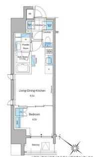 1LDKの間取り画像