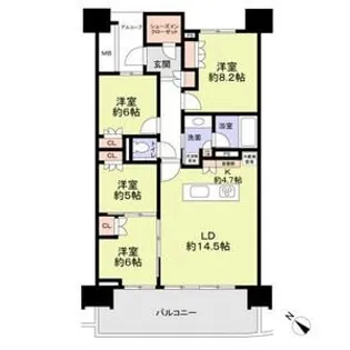 HARUMIFLAG SUN VILLAGE A棟【9階】の間取り