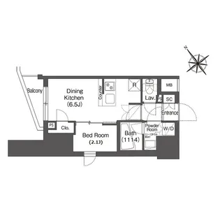 コンフォリア東大井Ⅱ【9階】の間取り