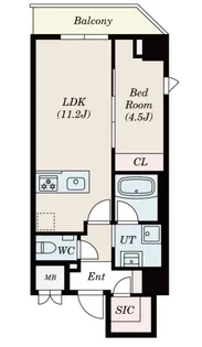 PASEO上野御徒町【9階】の間取り