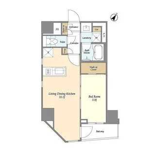 リージア日本橋小伝馬町【5階】の間取り