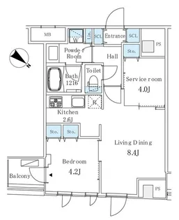 アイビーコート日本橋人形町【7階】の間取り