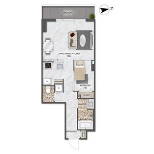 アルファコート亀戸2【5階】の間取り