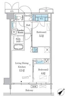パークアクシス品川南大井パークフロント【6階】の間取り