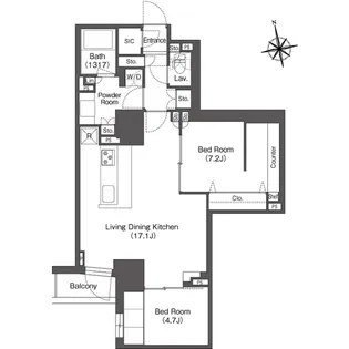 コンフォリア東上野【14階】の間取り