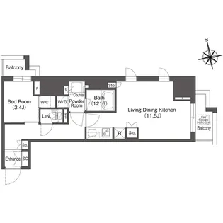 コンフォリア東上野【5階】の間取り