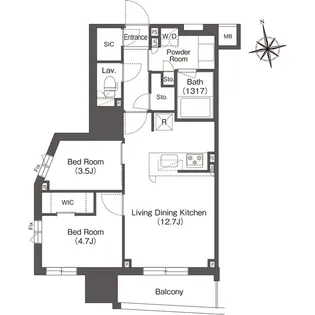 コンフォリア東上野【10階】の間取り