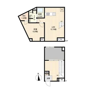 レクス武蔵小山【1階】の間取り