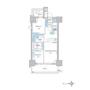 ルフォンプログレ門前仲町プレミア【13階】の間取り