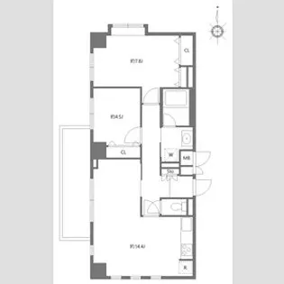 エムジー目黒駅前【13階】の間取り
