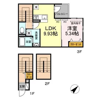 エクセリア大崎【3階】の間取り
