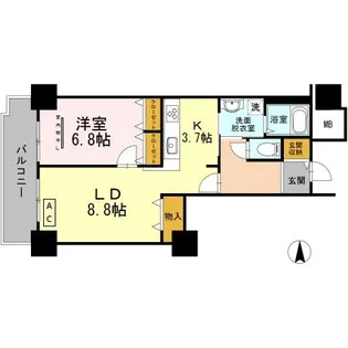 品川シーサイドビュータワー Ⅰ【23階】の間取り