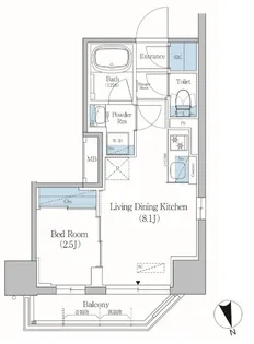 アーバネックス北上野【13階】の間取り
