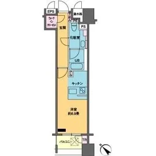カスタリア銀座Ⅲ【10階】の間取り