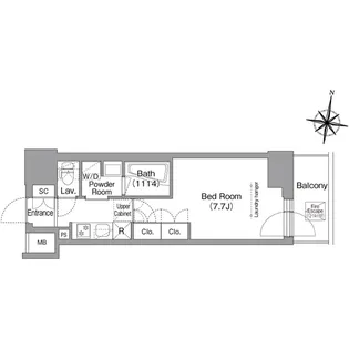 コンフォリア南品川【12階】の間取り