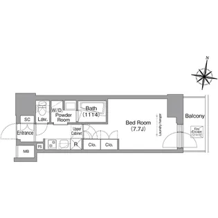 コンフォリア南品川【16階】の間取り