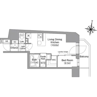 コンフォリア南品川【13階】の間取り