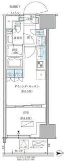 パークアクシス品川天王洲アイル【6階】の間取り