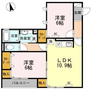 ウィステリア大森【2階】の間取り