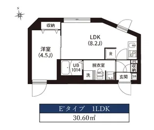 レピュア南大井レジデンス【5階】の間取り
