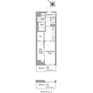 コンフォリア・リヴ豊洲キャナル【12階】の間取り
