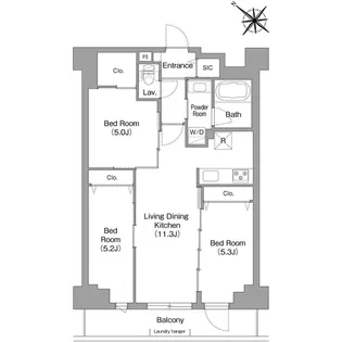 コンフォリア・リヴ豊洲キャナル【6階】の間取り