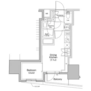ザ・パークハビオ大森町【15階】の間取り