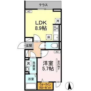 DPaina旭町【1階】の間取り