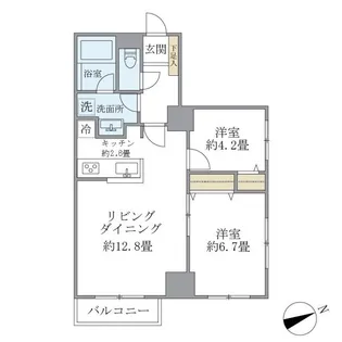 KDXレジデンス秋葉原【6階】の間取り