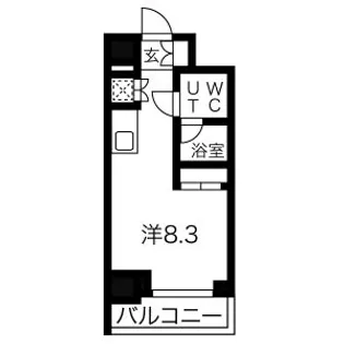 1Rの間取り画像