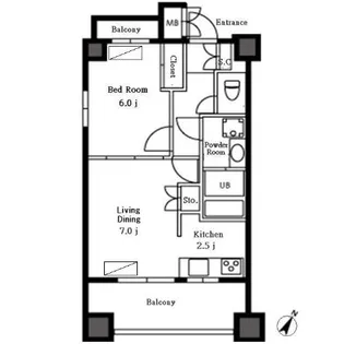 カスタリア押上【2階】の間取り