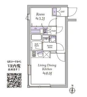 アトリオフラッツ清澄白河【2階】の間取り