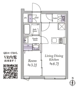 アトリオフラッツ清澄白河【4階】の間取り