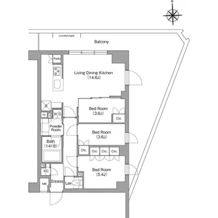 コンフォリア・リヴ大森西【2階】の間取り