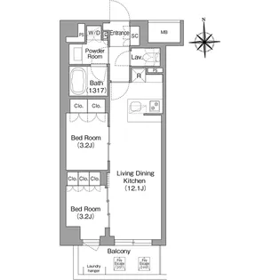 コンフォリア・リヴ大森西【2階】の間取り