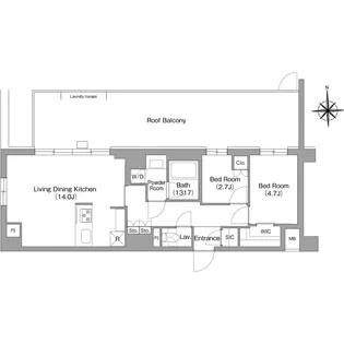 コンフォリア・リヴ大森西【4階】の間取り