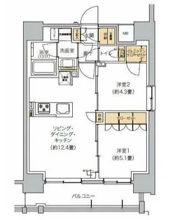 リビオメゾン芝浦【9階】の間取り