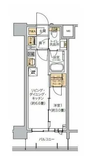 リビオメゾン芝浦【9階】の間取り
