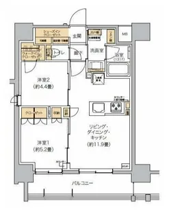 リビオメゾン芝浦【13階】の間取り
