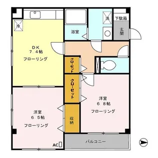 ドゥエル扇橋【3階】の間取り