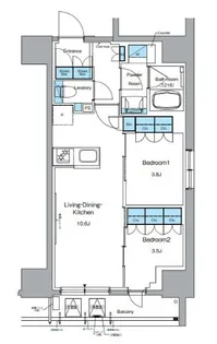 ルフォンプログレ上野御徒町【10階】の間取り