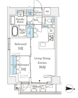 STANDZ亀戸【6階】の間取り