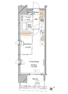 ブランシエスタ浅草蔵前【10階】の間取り
