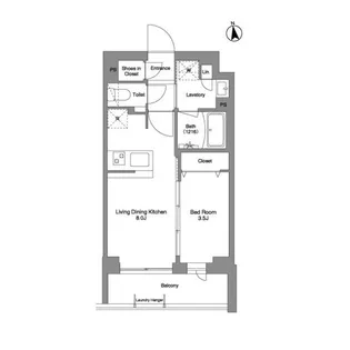 コンフォリア戸越公園【3階】の間取り